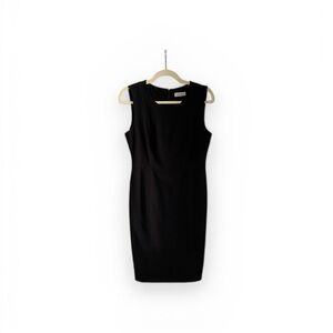 Calvin Klein Classic Black Sleeveless Sheath Size 6